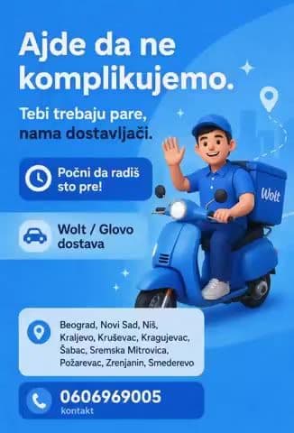 Wolt/Glovo dostavljac